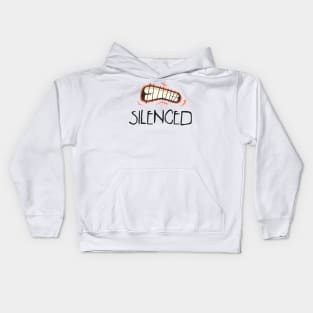 Silenced sewn lips protest Kids Hoodie